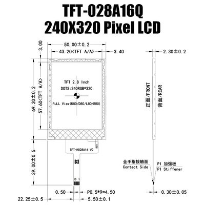 2.8インチST7789V SPI TFTモジュール、日光読解可能なTFTの表示IPS