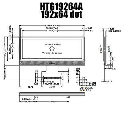 192X64 36PIN LCDの写実的なモジュール、ガラス表示HTG19264AのIST3020破片