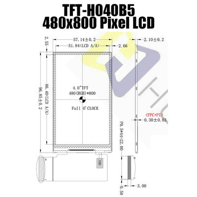 4モニターのためのインチTFT LCDモジュール480X800 TFT LCDの表示の製造業者