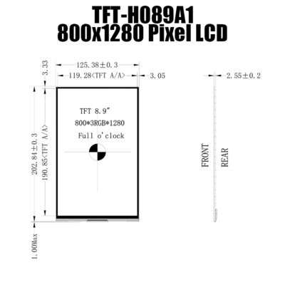 8.9インチ800x1280 LCD IPSの表示産業モニターTFT LCDの表示の製造業者