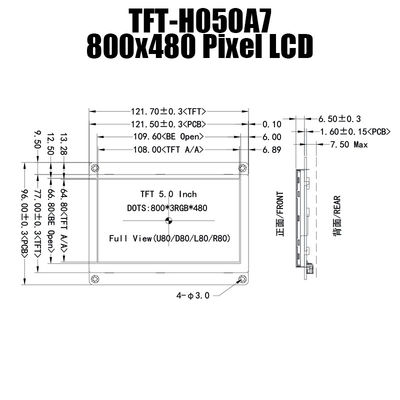 HDMI TFTモジュールの表示800x480のための5インチはLCDのコントローラ ボードが付いているパネルに点を打つ