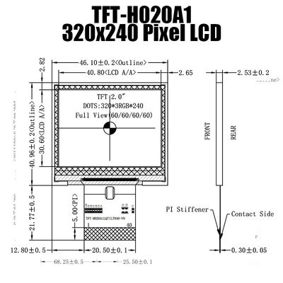 2.0インチTFT LCDモジュールの表示320x240 SPI産業モニターの製造業者