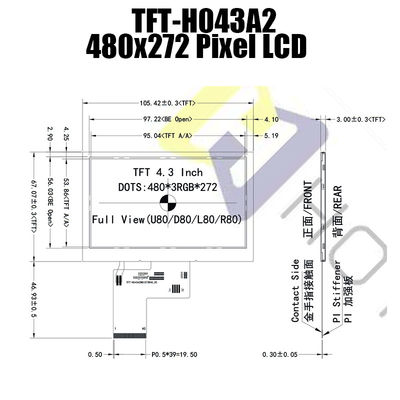 4.3&quot;インチのTft LCDの表示480x272 IPS LCDのモニターTFT LCDの表示の製造業者