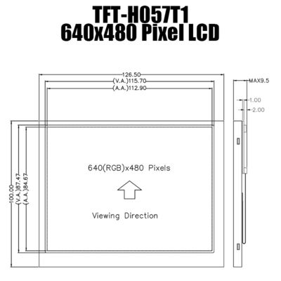 5.7&quot;産業制御のためのインチMIPI TFT LCDのパネル640X480 LCDモジュールIPS