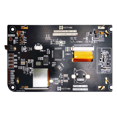 4.3インチUARTのLCDのコントローラ ボードが付いている抵抗タッチ画面TFT LCD 800x480の表示