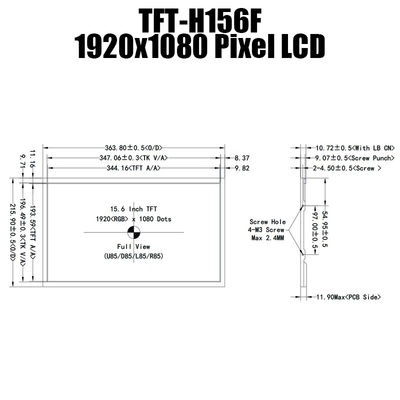15.6 インチ IPS 1920x1080 広温度 TFT ディスプレイ パネル LVDS